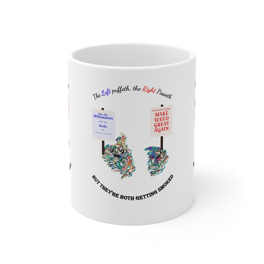 Political Humor 11oz Mug - "United Strains of America"