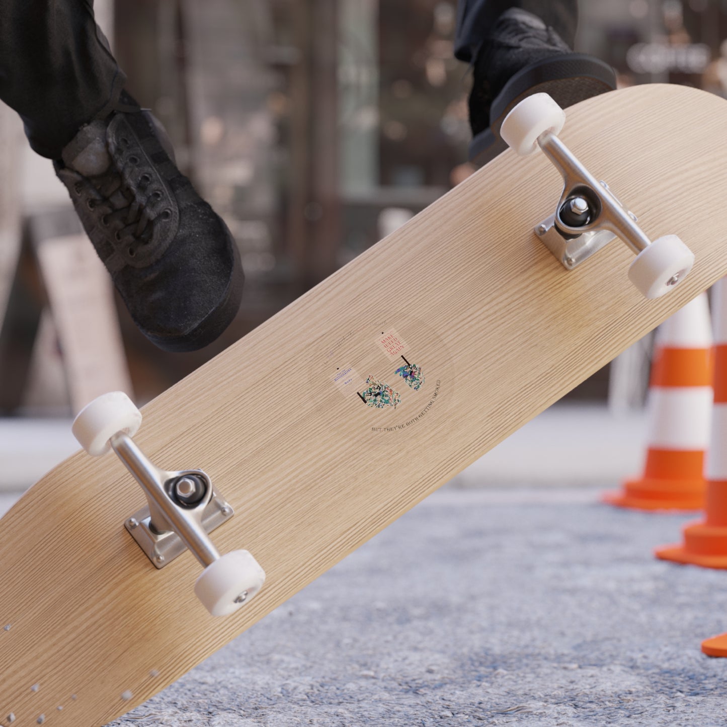 Transparent Outdoor Stickers, Round, 1pcs "United Strains of America"