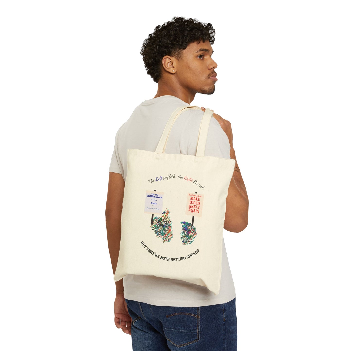 "United Strains of America" Cotton Canvas Tote Bag