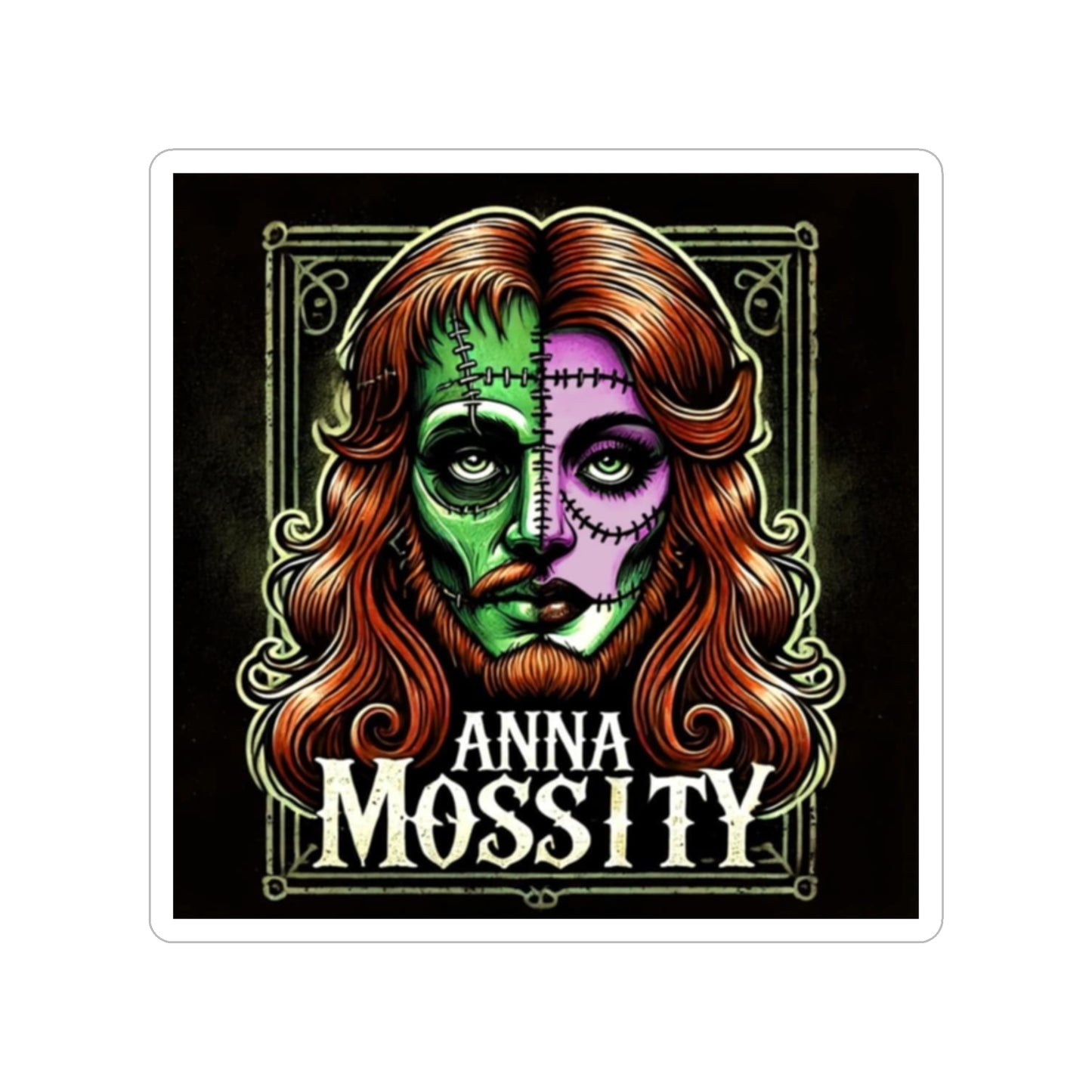 Frankenstein Inspired Transparent Outdoor Sticker