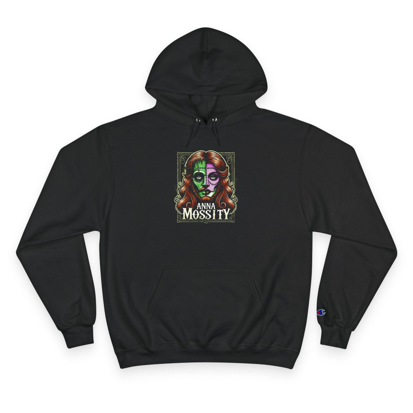 Spooky Champion Hoodie with Anna Mossity Design