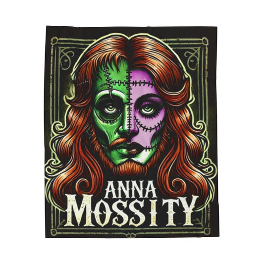 Spooky Anna Mossity Velveteen Plush Blanket - Cozy Halloween Décor