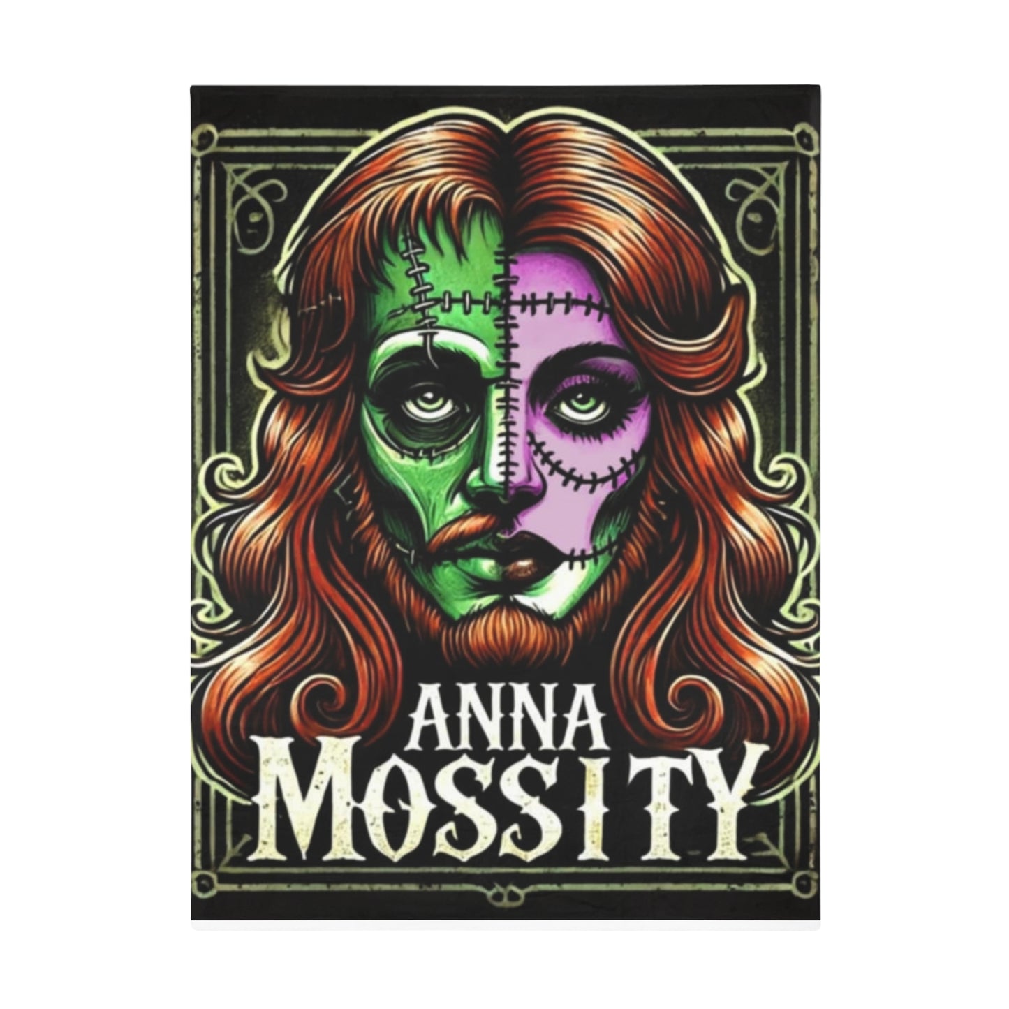 Gothic Horror Plush Fleece Blanket - Anna Mossity Design