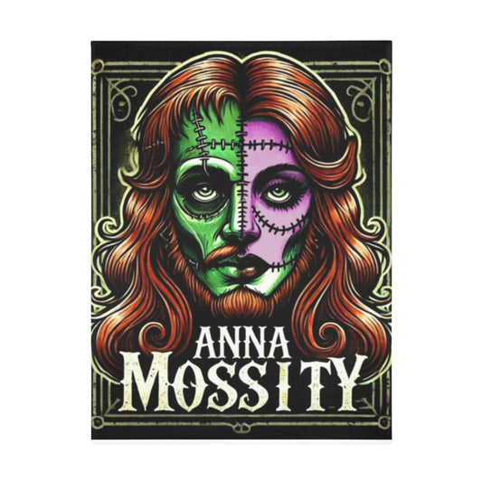 Gothic Horror Plush Fleece Blanket - Anna Mossity Design