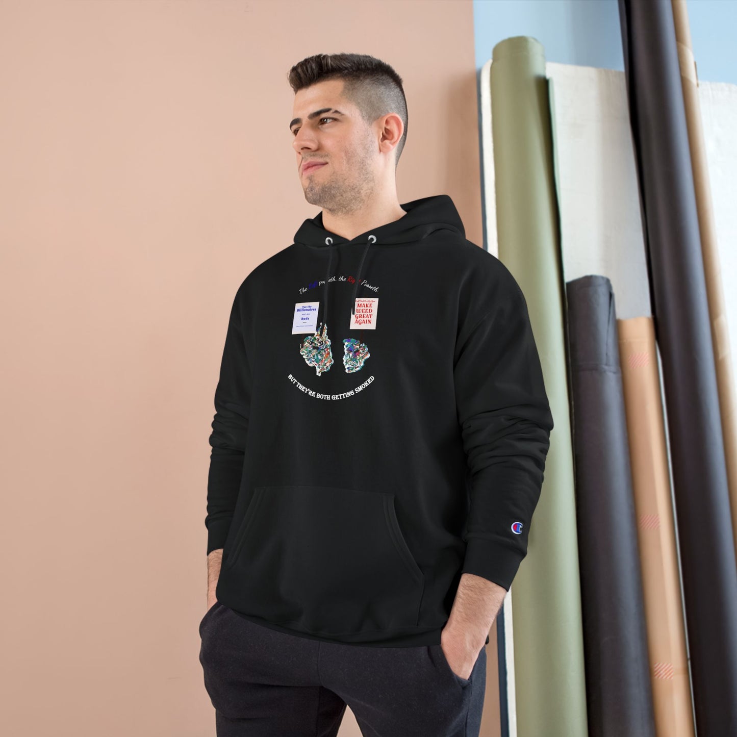 "United Strains of America" Champion Hoodie - Perfect for Casual Style