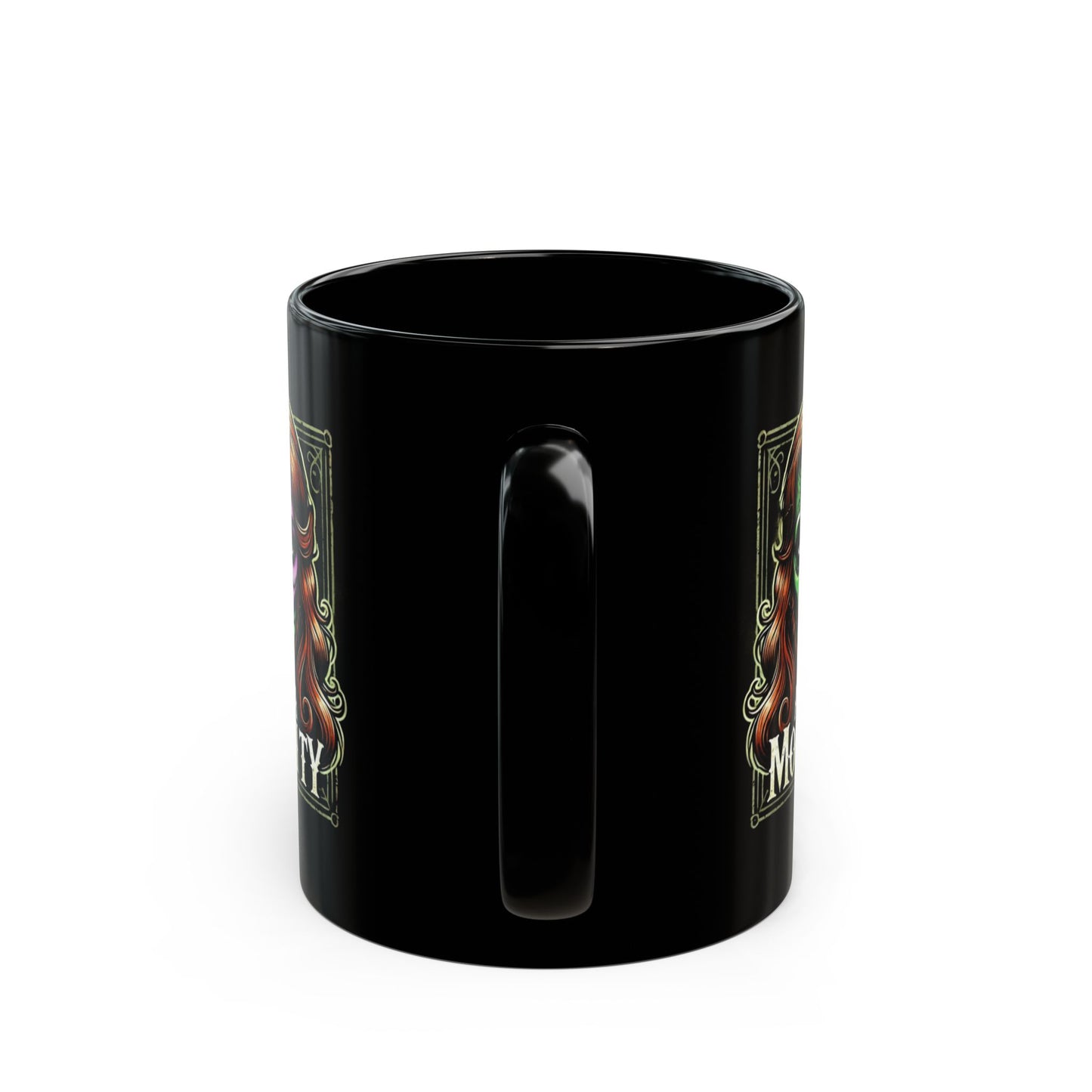 Day of the Dead Inspired Black Mug - Anna Mossity Design (11oz, 15oz)