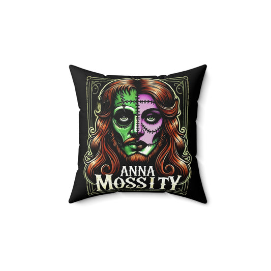 Colorful Halloween Themed Square Pillow - 'Anna Mossity' Design