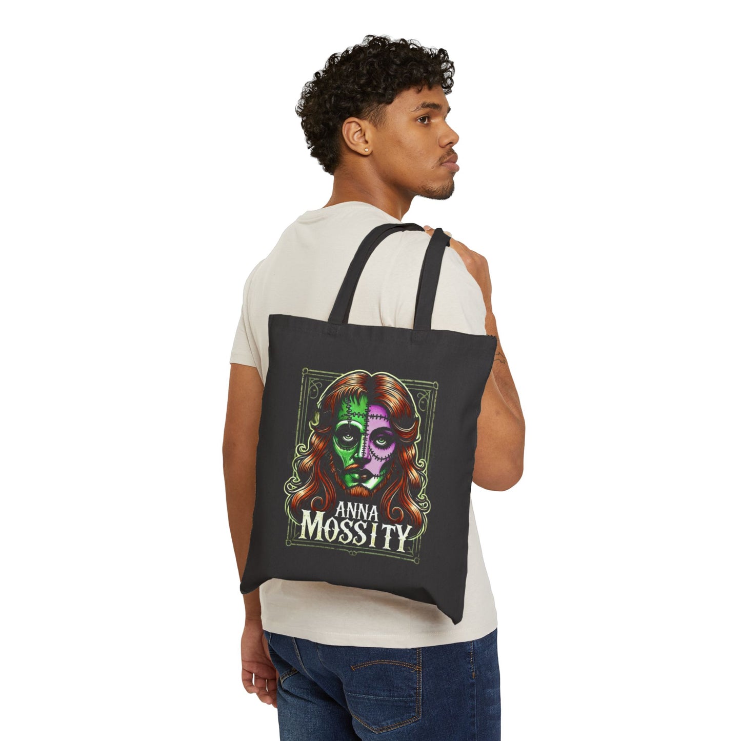 Anna Mossity Canvas Tote Bag - Día de los Muertos Inspired Design