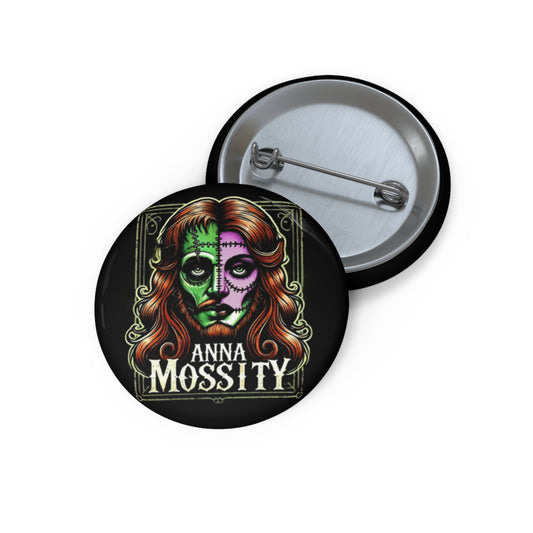 Custom Anna Mossity Pin Buttons - Unique Gothic Accessories for Halloween and Everyday Wear