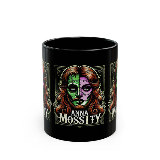 Day of the Dead Inspired Black Mug - Anna Mossity Design (11oz, 15oz)